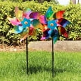 thumbnail image 4 of 10pcs 24CM High Reflective Bird Scarer Windmill Bird Repellent Colorful Bird Deterrent Windmill Reflection Color Spinner Scenic Decoration for Garden Orchard Farm, 4 of 8