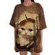 thumbnail image 1 of Blusa informal de manga corta con estampado de animales y manga corta para mujer Fridja  gope3491, 1 of 6