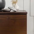 thumbnail image 2 of Walker Edison 20” Contemporary Vertical Drawer Pulls Solid Wood Nightstand,  Walnut, 2 of 17