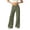 Army Green, variant on Vivianyo HD Women's High Waist Double Button Wide Leg Long Trousers, Womens Soft Full Length Pants with Pockets for Office Commuting Daily Casual Outings, Sizes S-2XL