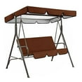 thumbnail image 2 of Garden Swing Canopy Seats Replacement Set 3 Seats Covers + Swing Canopy Cover, 2 of 10