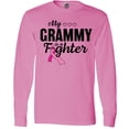 thumbnail image 3 of Inktastic Breast Cancer Awareness My Grammy is a Fighter Long Sleeve T-Shirt, 3 of 5