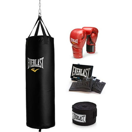 Everlast 70 lb Heavy Bag and ProTex2 Boxing Kit - 0