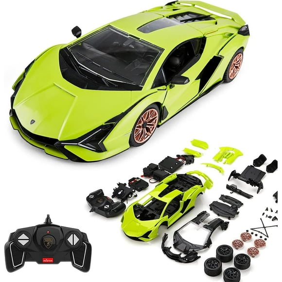 Lamborghini Sian Bricolage Voiture RC Kit Échelle 1:18 Voiture Télécommandée Modulable, Jouet d'Assemblage STEM avec 2,4 GHz pour Enfants et Adultes