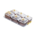 thumbnail image 1 of Juego de bandejas para frutos secos, plato para dulces, recipiente multiusos para almacenar alimentos, tarro para galletas Fumo gris 6 cuadrícula, 1 of 9