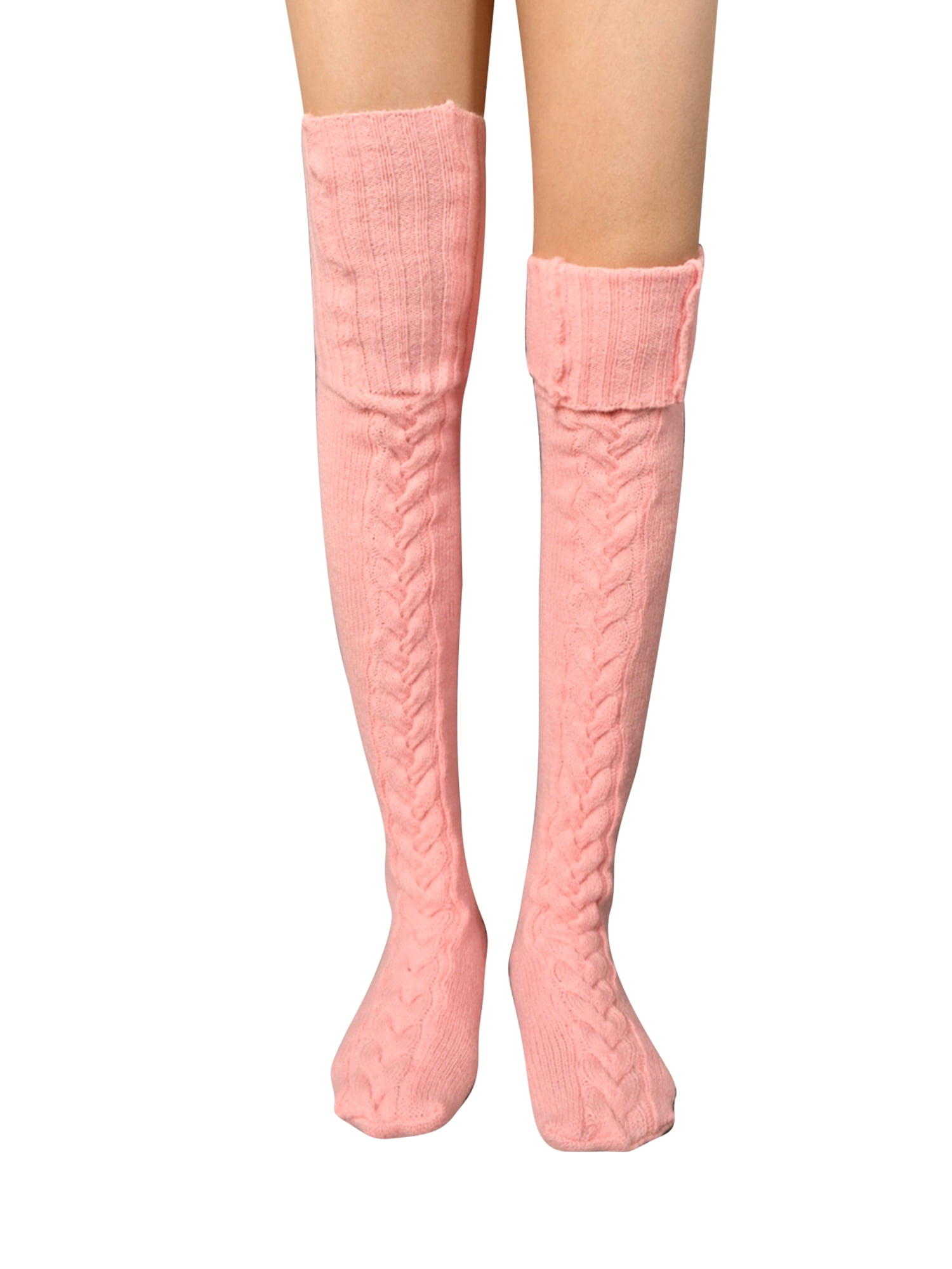 Womens Christmas Casual Knee Compression Socks 19 Inches Long Calf Tube Socks 