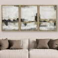 thumbnail image 2 of PixonSign Framed Canvas Print Wall Art Set Dark Pastel Grunge Paint Strokes Abstract Shapes Illustration Modern Art Decorative Nordic Minimal Zen - 24"x36"x3 Natural, 2 of 5