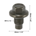 thumbnail image 5 of Unique Bargains 4 Pcs M14 x 1.5 Steel Vehicle Engine Oil Drain Plug Screw with Seal Ring for Ford Army Green, 5 of 7