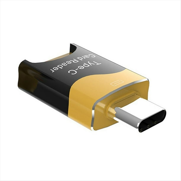 Lector de Tarjetas Mini Tipo C Lector de Tarjetas OTG Móvil Ranura para Tarjetas Oculta Unidad Flash Conecta y Reproduce Lector de Tarjetas TF