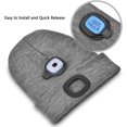 thumbnail image 4 of MAMOWEAR Winter Mens Beanie with LED Light, Rechargeable Led Headlamp Hat, Warm Knit Hat for Winter Safety, for Outdoor Dog Walking Men Women Dad, 4 of 7