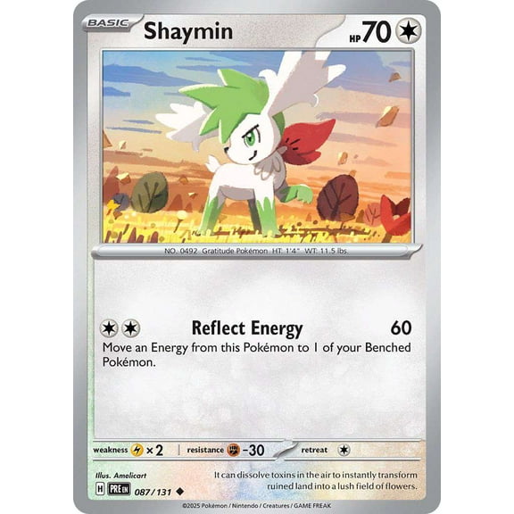 Pokemon Prismatic Evolutions Uncommon Shaymin #87