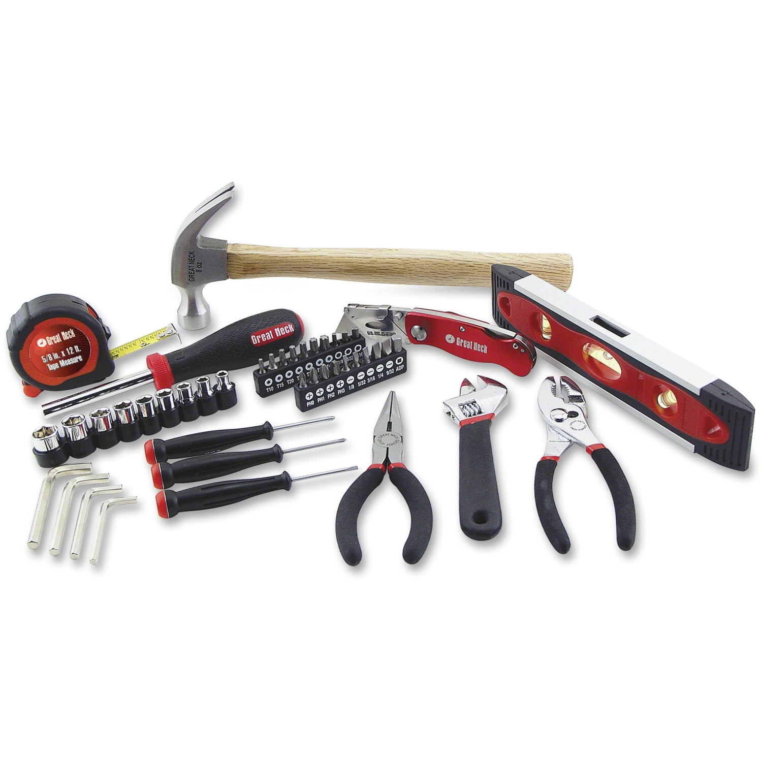 Great Neck 48-Tool Set In Blow-Molded Case, Black - Walmart.com