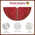 thumbnail image 3 of Defioc Vintage Burgundy for Christmas Tree Skirt Snowman Xmas Tree Skirt Farmhouse Christmas Decorations Tree Mat for Holiday Party Decor-30", 3 of 6