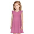 thumbnail image 1 of Balery Gingham Camisón de princesa para niñas, pijama de algodón con mangas abullonadas, suave y bonito.-Small, 1 of 6