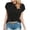 2-Black, variant on Women's T-Shirts Solid Color Shirt Short Sleeve T Shirts Crew Neck Trendy Blouse Trendy Work Clothes