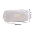 thumbnail image 3 of PYURTEP Pencil Case Glittery Rhombus Pattern Pencil Pouch Large Capacity Pencil Bag Portable Zipper Pouch for Stationery, School, Office, 3 of 7