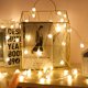 thumbnail image 5 of Guirnalda de luces de 3M, luces de cadena de bolas, 20 bolas pequeñas impermeables, iluminación de decoración interior y exterior con pilas, para el hogar, festival, blanco cálido JM, 5 of 5