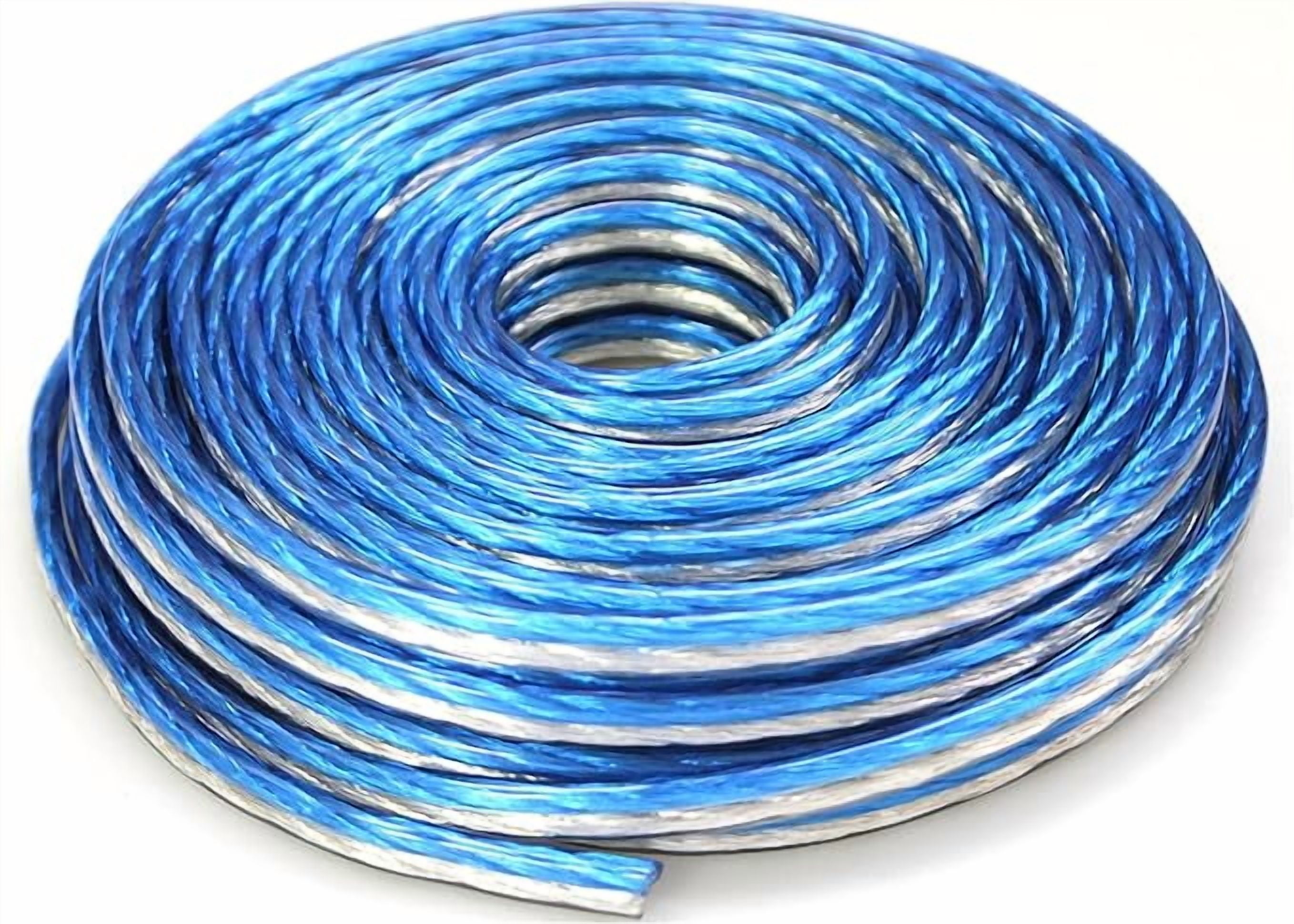 2 Absolute SWT18B25 18 Gauge Premium Speaker Wire 25ft Clear Blue/White2 Absolute SWT18B25 18 Gauge Premium Speaker Wire 25ft Clear Blue/White