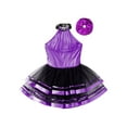 thumbnail image 4 of vastwit Girls Sequin Ballet Tutu Dress Sparkly Sleeveless Jazz Dance Leotards Costume+Headwear Set Purple 12, 4 of 5