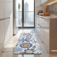 thumbnail image 4 of Blue and Yellow Pioneer Flower Kitchen Rug Mat,Kitchen Runner Rugs Non Skid Washable,Decorative Kitchen Floor Mats for Kitchen,Sink,Laundry,17"x47.2", 4 of 7