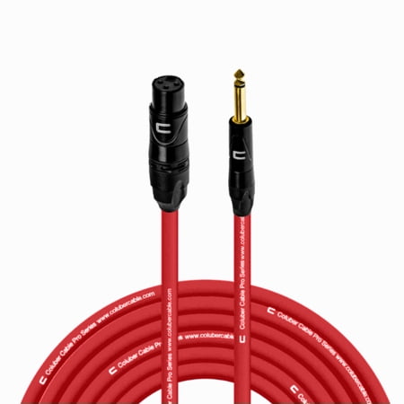 Coluber Cable - 3-Pin XLR Female to 1/4 TS Male 3-Pin Microphone Connector