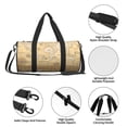 thumbnail image 6 of Xecao World Map print Round Travel Duffel Bag is a foldable gym bag with an inner pocket, perfect for travel sports, 6 of 8