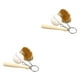 thumbnail image 3 of Moyic 3 piezas llavero de béisbol guante de murciélago de anillo llavero decoración de oficina regalo niños niñas novio mujeres Caqui 2piezas, 3 of 6