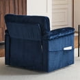 thumbnail image 5 of Dtwnek Corduroy Sofa Chair Plush Armchair with Thick Comfort Cushions, High Back Wide Seat Accent Chair for Living Room, Bedroom, Office, Blue, 5 of 8