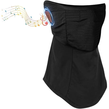 Wireless Bluetooth Sports Mask for Cycling & Skiing, Windproof UPF50+ Face Cover with Built-in Headphones, Breathable Quick-Dry Neck Gaiter for Men & Women