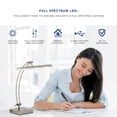 thumbnail image 2 of Adesso 5090-22 Esquire LED Desk Lamp, 13-19 in, 9W Full Spectrum LED, Brushed Steel, 1 Table Lamp, 2 of 4