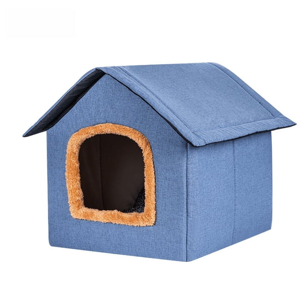 Casa para gatos de invierno cálida, semicerrada, casa para gatos, casa para cachorros, casa para perros, suministros para mascotas