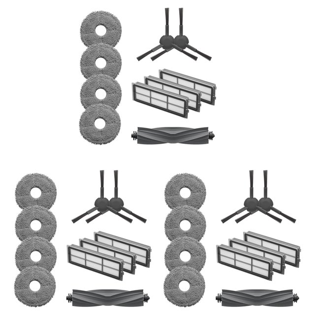 3Conjunto para Dreamebot L10S Pro Kit de Accesorios - Cepillo Principal Cepillo Lateral Filtros Hepa PañO de Fregona