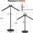 thumbnail image 5 of Shirt Display Stand, 18-34 inch Height Adjustable Mannequin Torso for Vendors Shop, T-shirt Display Holder, Black, 5 of 10