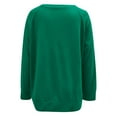 thumbnail image 5 of Oversized Sweatshirt for Women Solid Color Crew Neck Side Slit Pullover Loose Fit Comfy Long Sleeve Tops, 5 of 5