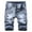Blue, variant on Odeerbi Jean Shorts for Men Ripped Denim Shorts Personality Camouflage Stitching Shorts Black