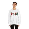 thumbnail image 3 of Coffee Lovers Christmas Sweatshirt, Women's Retro Latte Sweatshirt Gift, 3 of 4