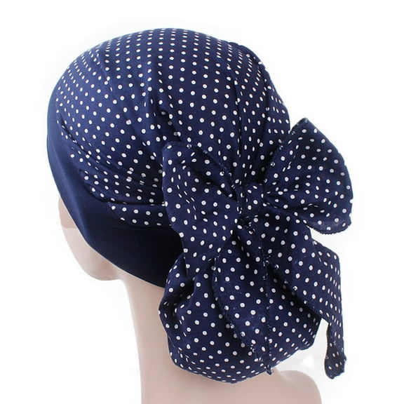 Weikingp Clearance! Hats for Women, Wrap Retro Stretch Head Muslim Hat Turban Print Hat Women Cap Baseball Caps, Blue