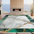 thumbnail image 2 of Design&I 4'x6' Washable Area Rug Snag-Free Skid-Resistant Medium Round Abstract Veined Motif Interlocking Border Swirl Center for Home Office, Under Desk, 2 of 7