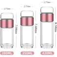 thumbnail image 5 of Glass Infuser, 3-in-1 Smart Tea Maker with Stainless Steel Filter, Leak-Proof for Loose Leaf & Blooming Tea, 5 of 9