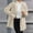 Beige(New), variant on PNTUTB Women's Winter Fleece Warm Comfort Solid Color Vertical Stripes Long Sleeve Hooded Casual Cardigan Coat