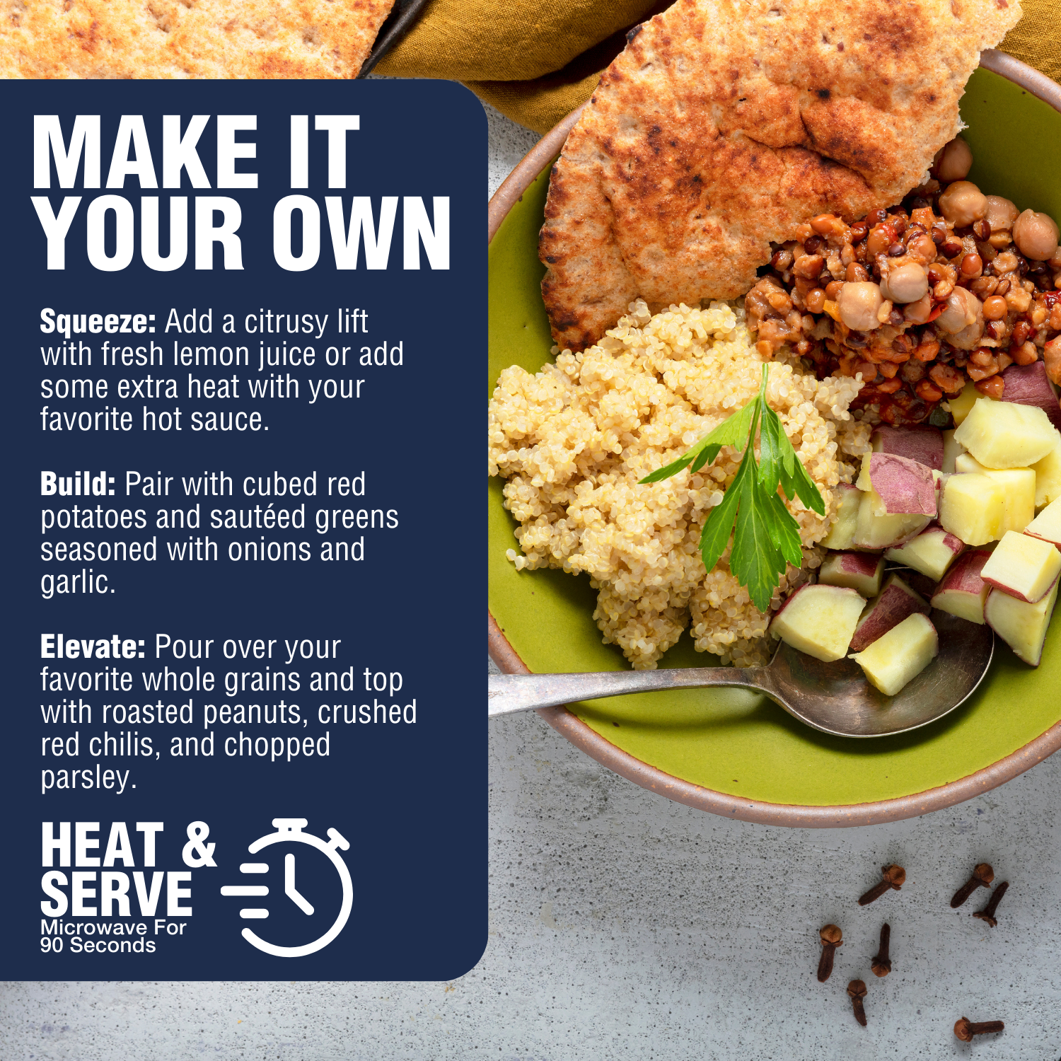 (6 pack) PLANTSTRONG Spiced Lentil Chili - Shelf-Stable, Ready-To-Eat, Protein Packed and a Good Source of Fiber