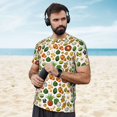 thumbnail image 4 of Wukai Lemon Fruits Vegetables Print Men's Short-Sleeved Mesh T-Shirt,Quick-Dry Short Sleeve Workout T-Shirt-Small, 4 of 8