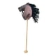 thumbnail image 5 of Caballo de peluche para montar a caballo, resistente y divertido, cabeza de animal de peluche de 31,5'' con Marrón oscuro, 5 of 9