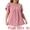 Pink, variant on DARING DIVA Women's Plus Swiss Dot Crew Neck Tulip Top 1X Blue