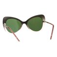 thumbnail image 4 of Womens Mod Gothic Unique Retro Panel Plastic Butterfly Designer Sunglasses Grey Pink Green, 4 of 4