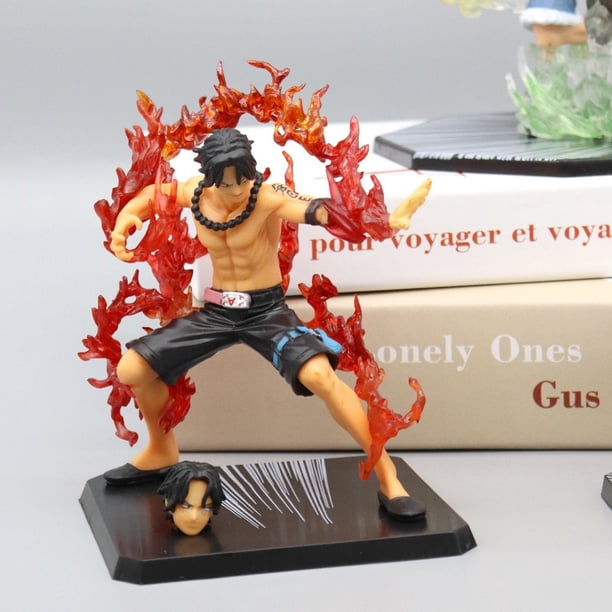 One Piece Portgas D Ace Battle Fire Mainan Tokoh Aksi Anime Jepang Koleksi Patung PVC Mainan Model untuk Anime Kekasih Figurine zhangyuxiang LED
