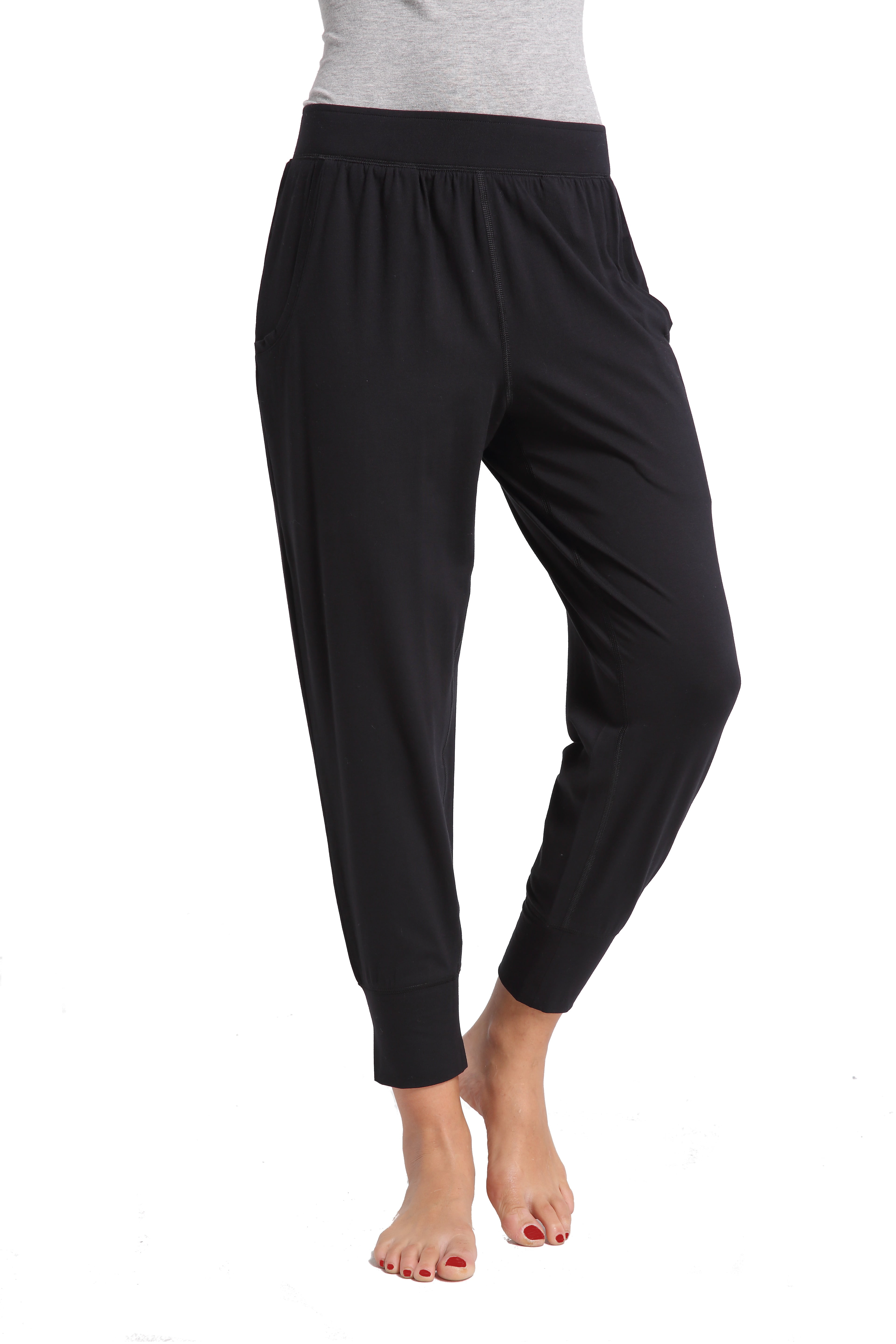 CYZ Women's Cotton Stretch Knit Pajamas Jogger Pants/Lounge Pants ...