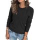 thumbnail image 3 of Suéteres de Punto para Mujer, Estilo Pullover, Larga, Moda Otoño Negro L, 3 of 9