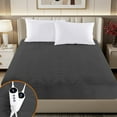 thumbnail image 2 of JUSTLET Protège-Matelas Chauffant Grand Lit, Réchauffe-Lit Électrique avec 9 Réglages de Chaleur Contrôleur Double et Arrêt Automatique 2-10 Heures, Gris, 2 of 11
