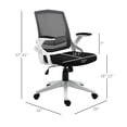 thumbnail image 3 of Vinsetto Mesh Home Office Chair Swivel Task Chair w/ Lumbar Support, Black, 3 of 10